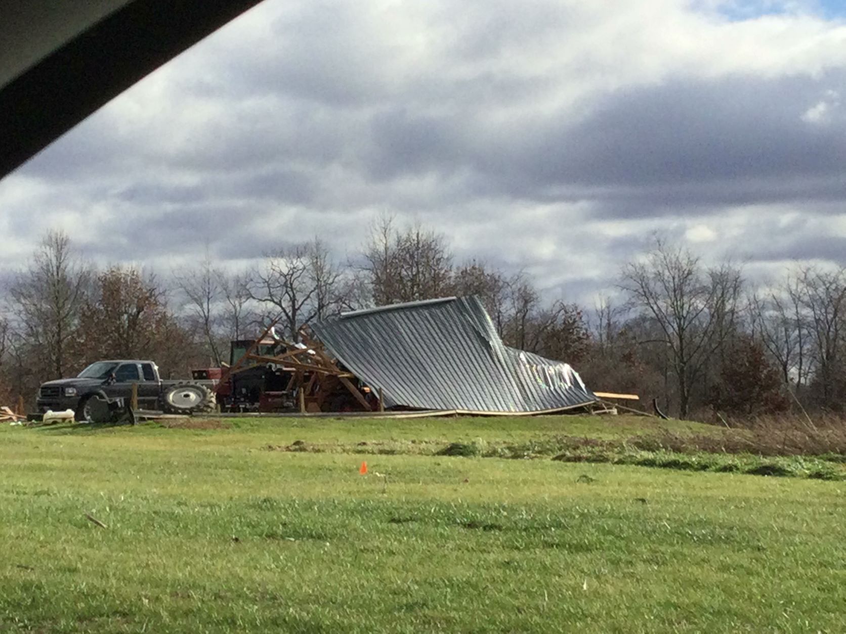 Damage northwest of Cowden