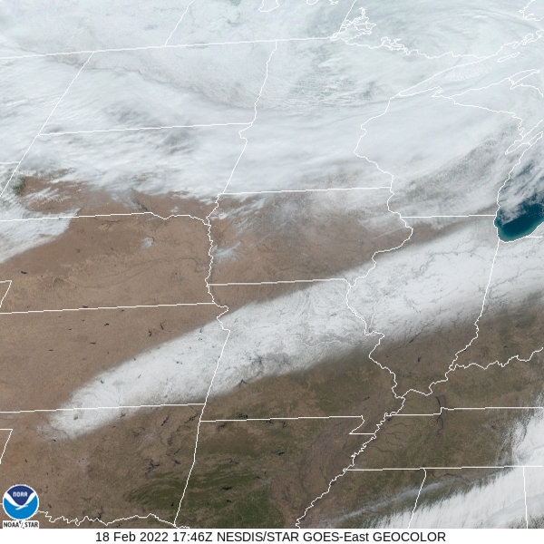 Visible satellite image shortly before noon, 2/18/2022