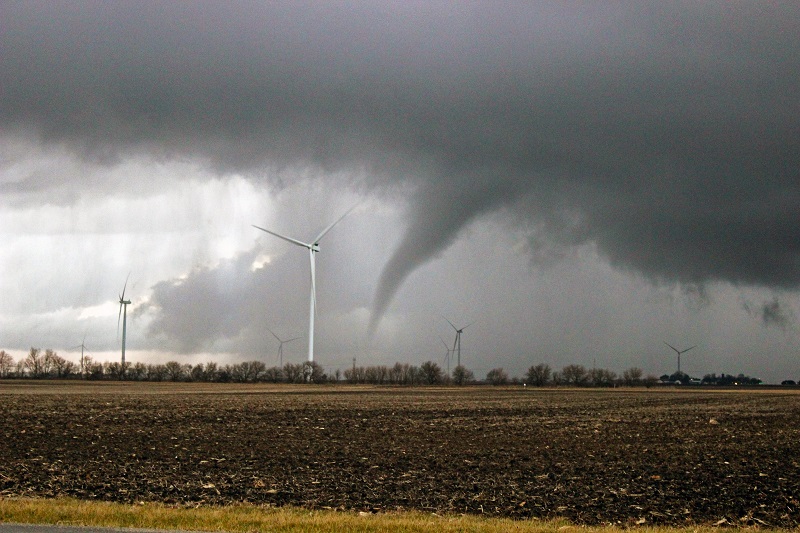 Funnel cloud near Maroa (image courtesy Jeff Frame)