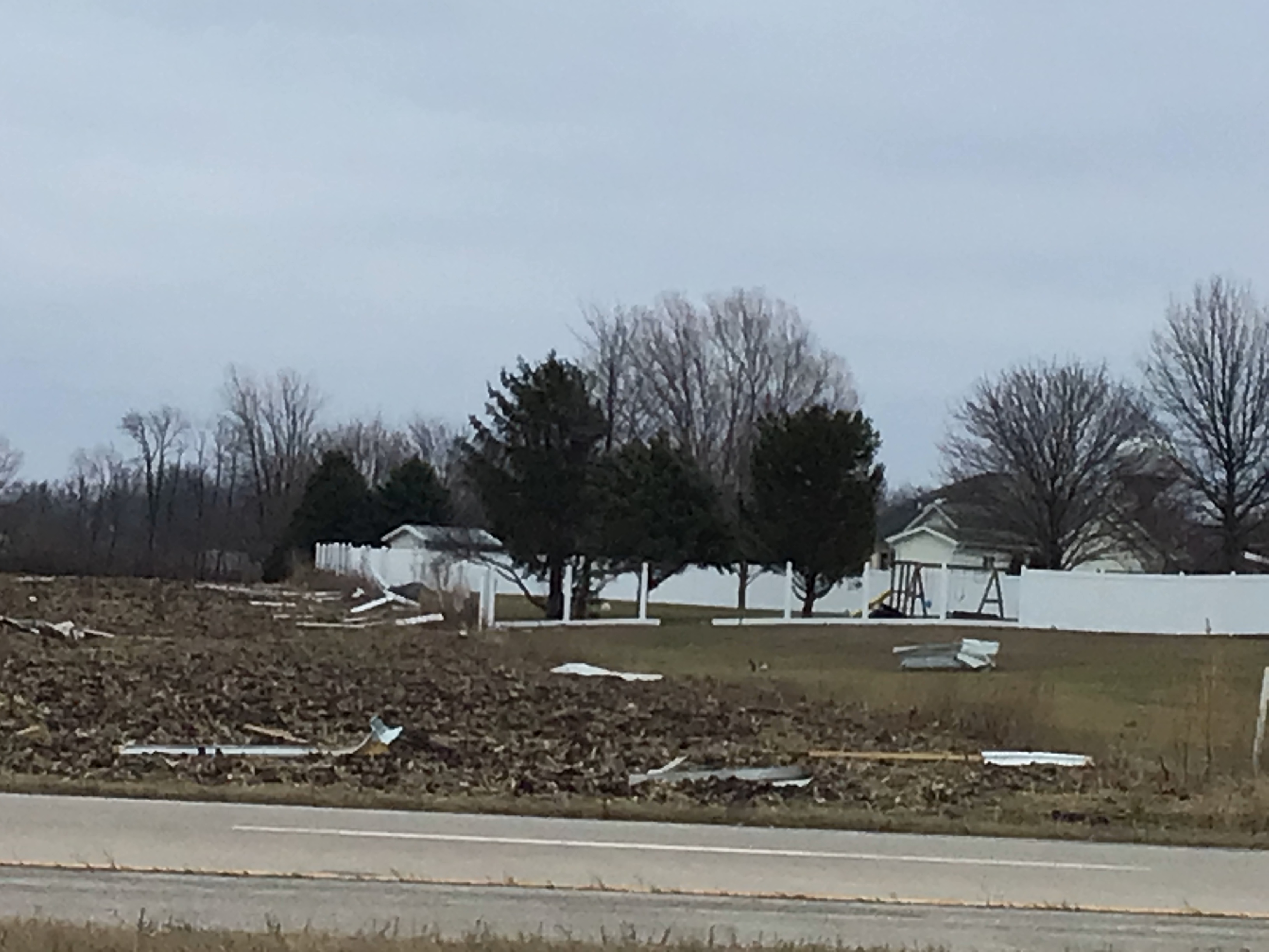 Fence destroyed