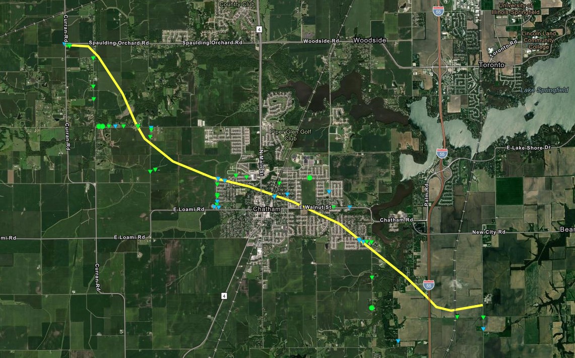 Track Map of Curran/Chatham tornado