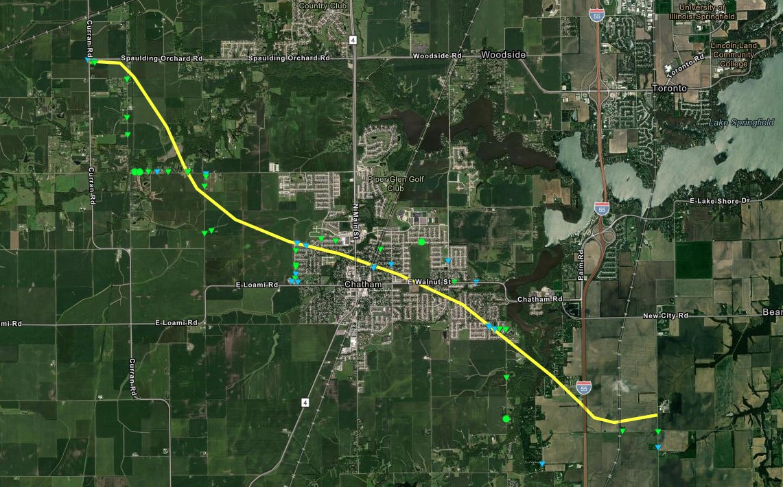 Track Map of Curran/Chatham tornado