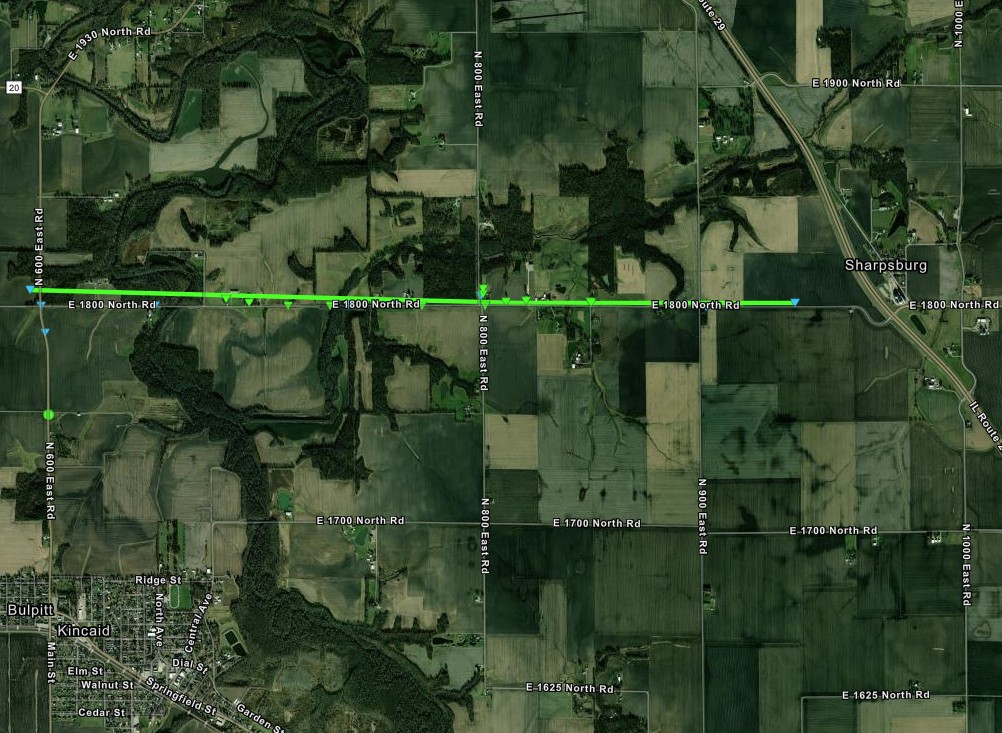 Track Map of Sharpsburg tornado