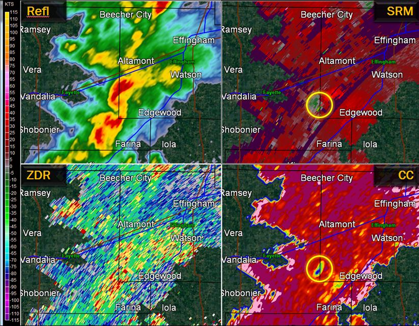 Radar Image from 4:33 pm