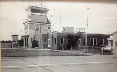 Weather equipment outside the Peoria Airport terminal