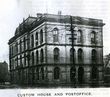 Courthouse and Weather Bureau building in Springfield, 1930.  Note the thermometer shelter in the center of the roof.  Photo courtesy of the Sangamon Valley Collection, Lincoln Library.