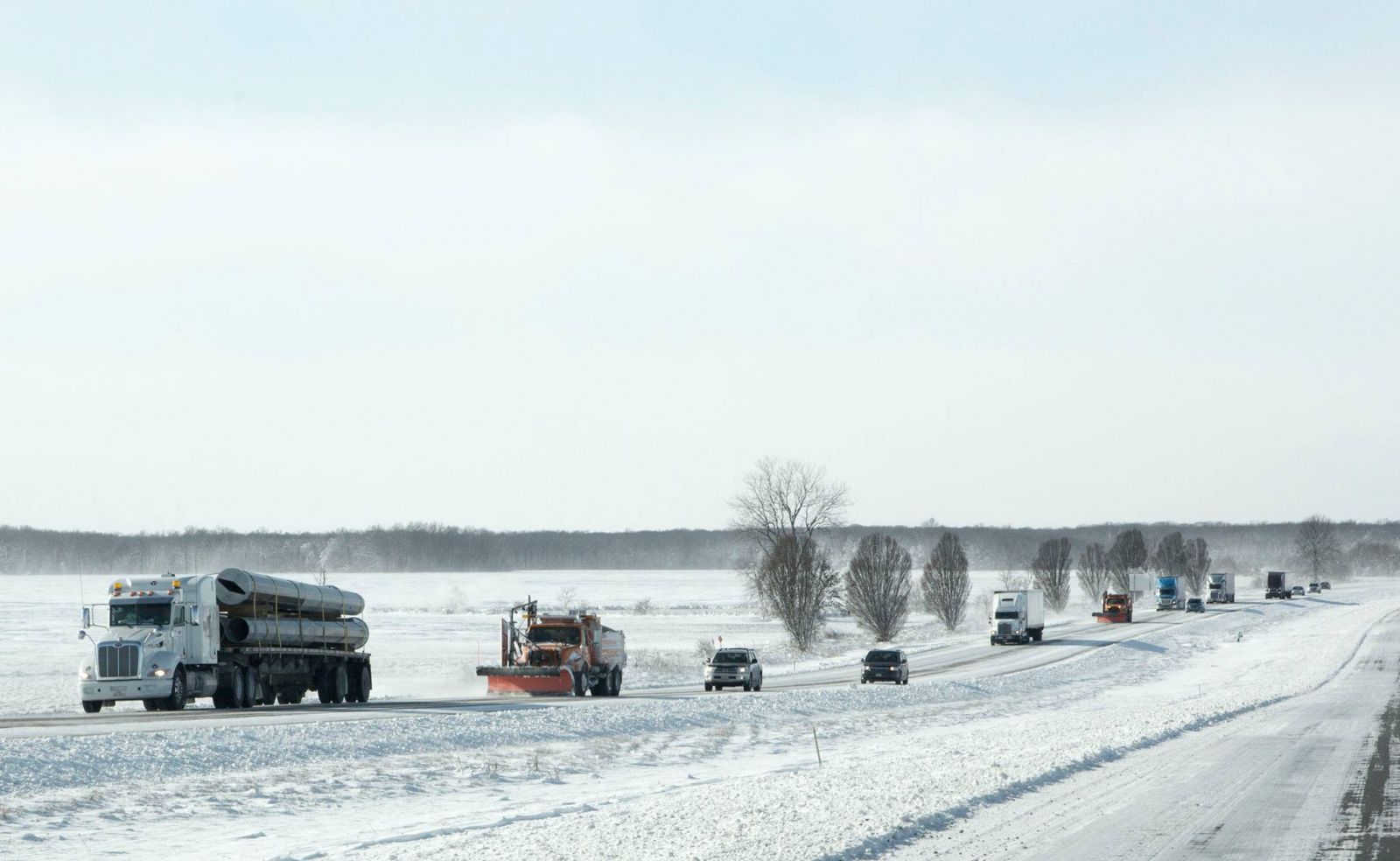 Winter travel on I-70. Photo by Beau Dodson