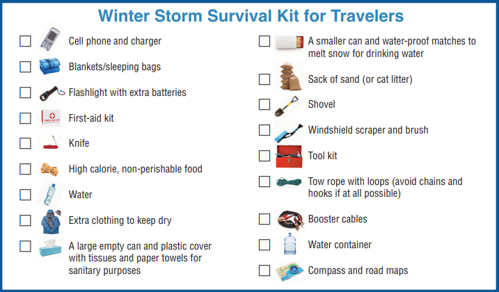 Be Prepared For Winter Travel Emergencies