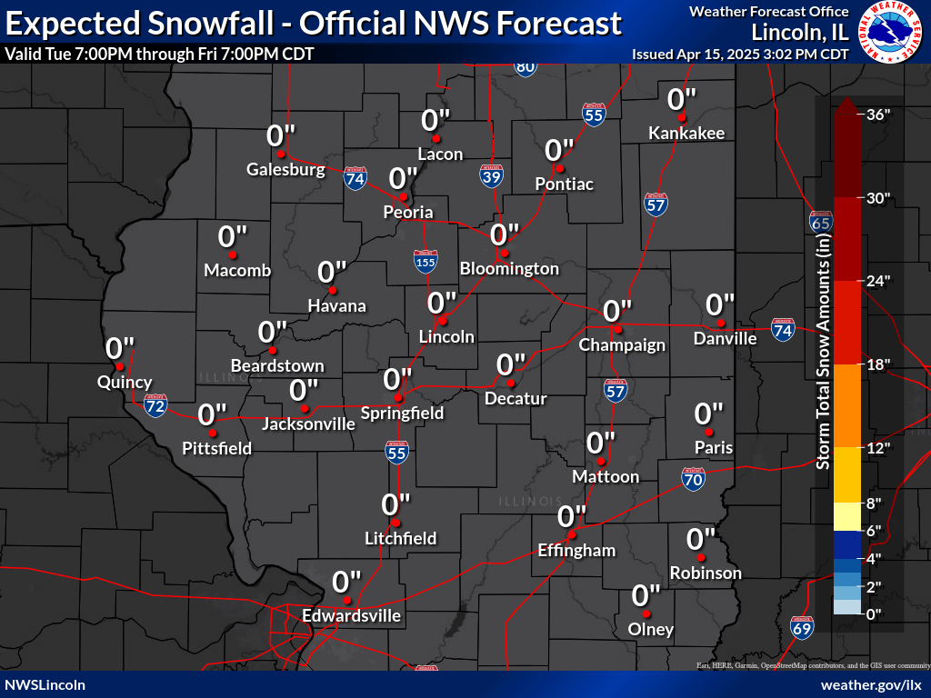 Forecast snowfall