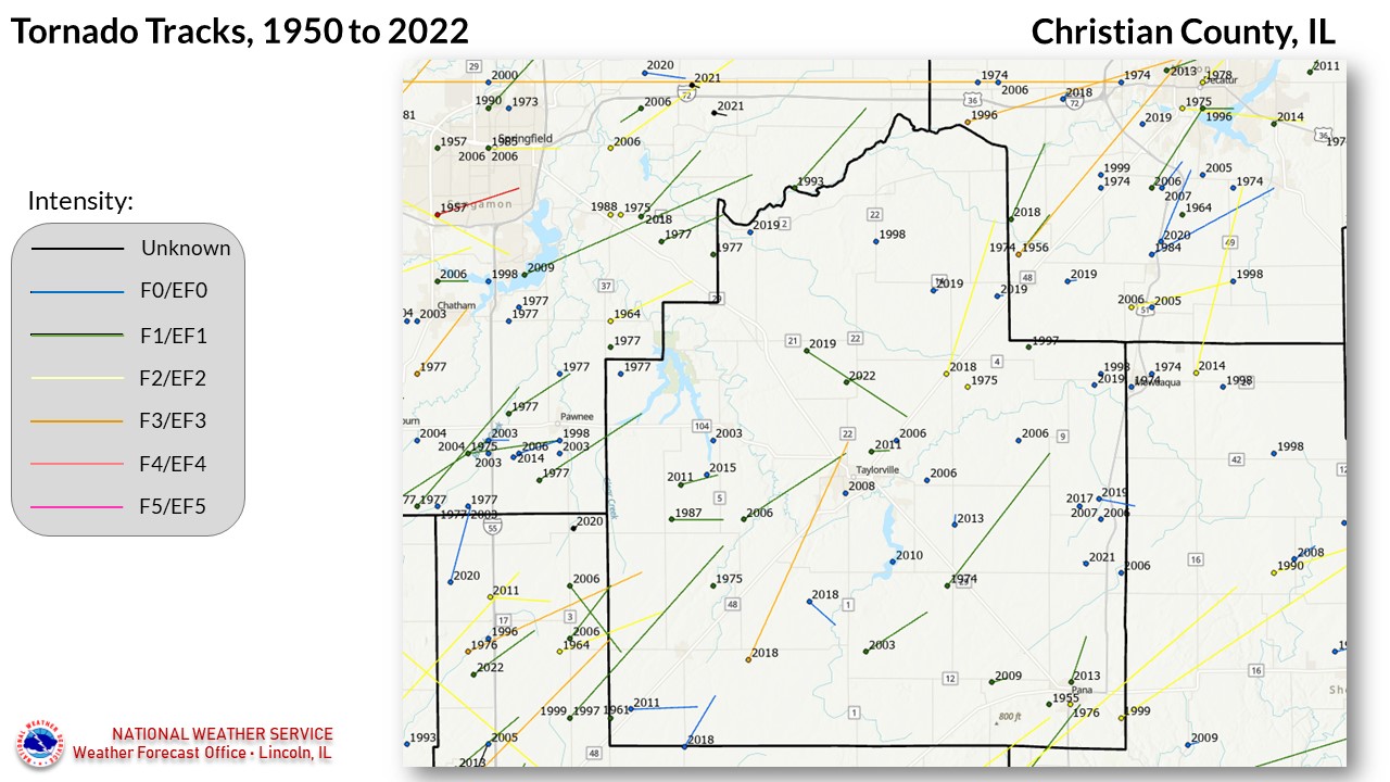 Christian County tornadoes since 1950
