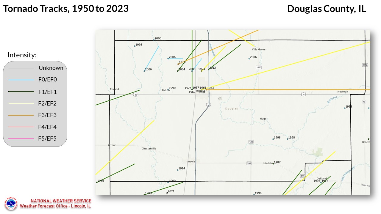 Douglas County tornadoes since 1950