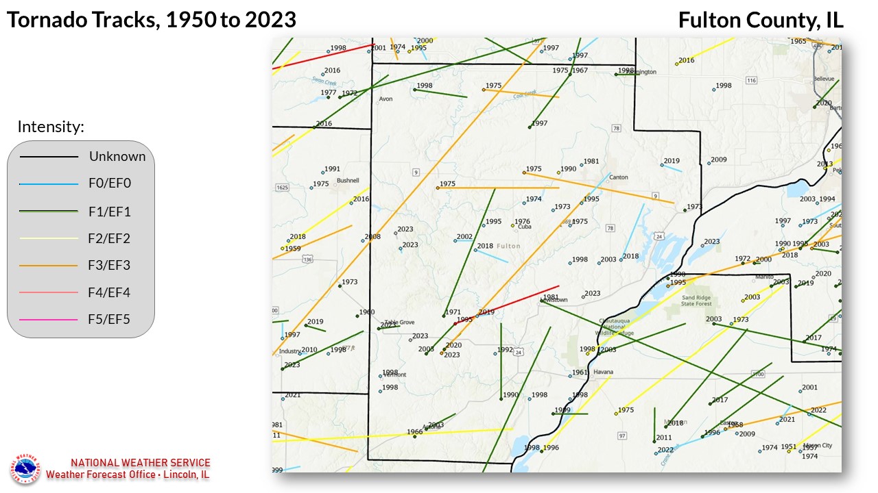 Fulton County tornadoes since 1950