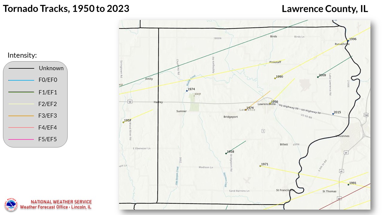 Lawrence County Tornadoes Since 1950