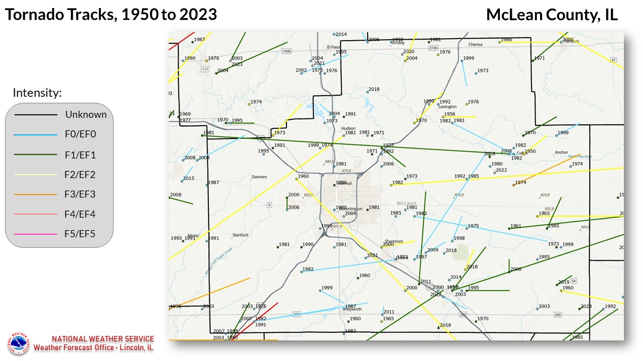 McLean County tornadoes since 1950