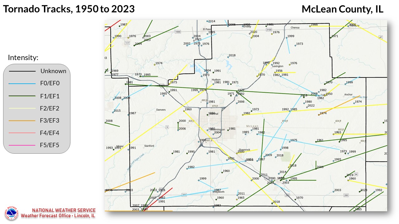 McLean County tornadoes since 1950