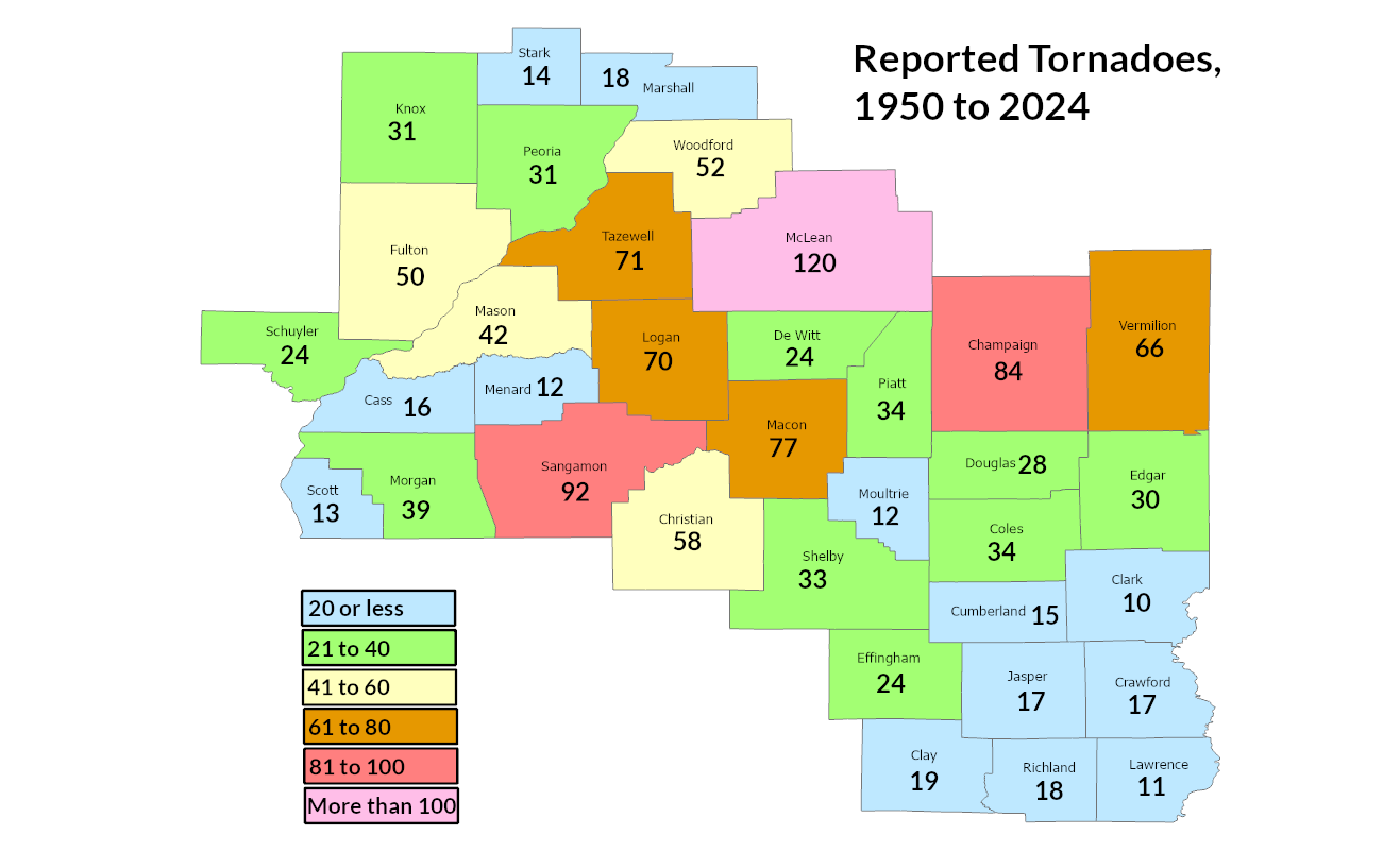 Tornadoes since 1950