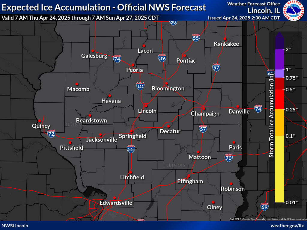 Forecast ice accumulation