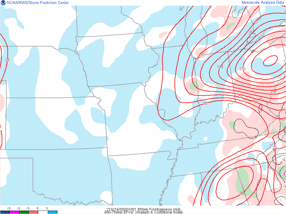 Environment - 850mb FG/EPV at 4pm