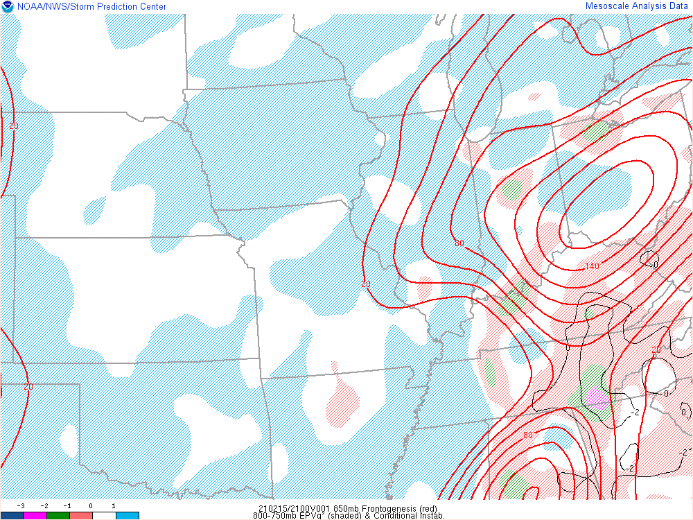 Environment - 850mb FG/EPV at 4pm