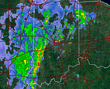 Radar at 12:04 PM EST. Click to Enlarge.