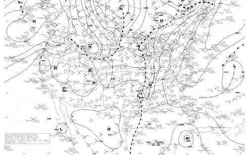1:00 PM Surface Map.