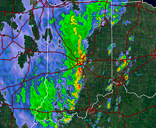 Radar at 2:04 PM EST. Click to enlarge.