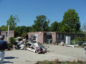 Tornado Damage - Home damaged just north of Anderson