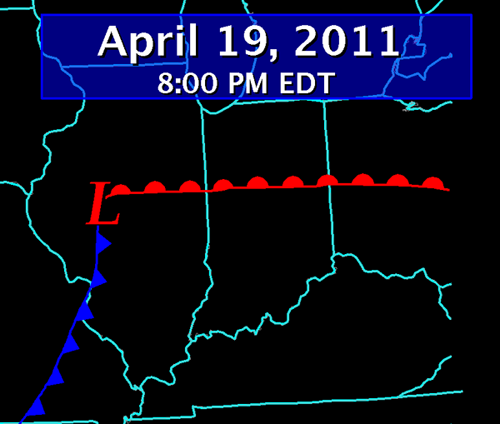 Surface Map from 8:00 PM