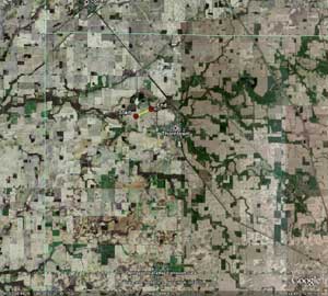 Path of Tornado near Thorntown, Click to Enlarge