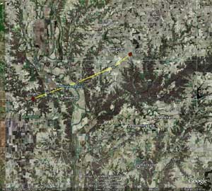 Path of Tippecanoe County Tornado - Click to Enlarge
