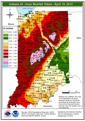 24 hour rainfall ending 700 AM April 19. Click to enlarge