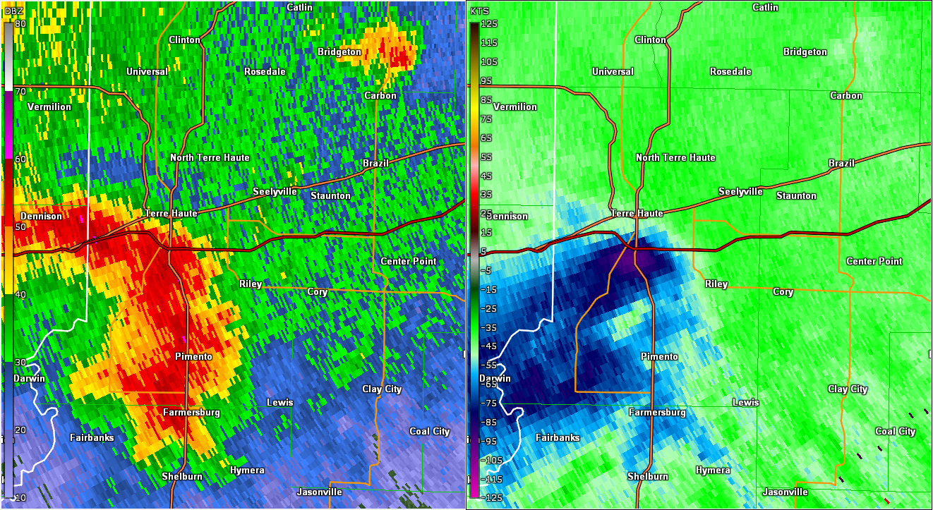 Radar/Velocity Image near 4:45 AM EDT