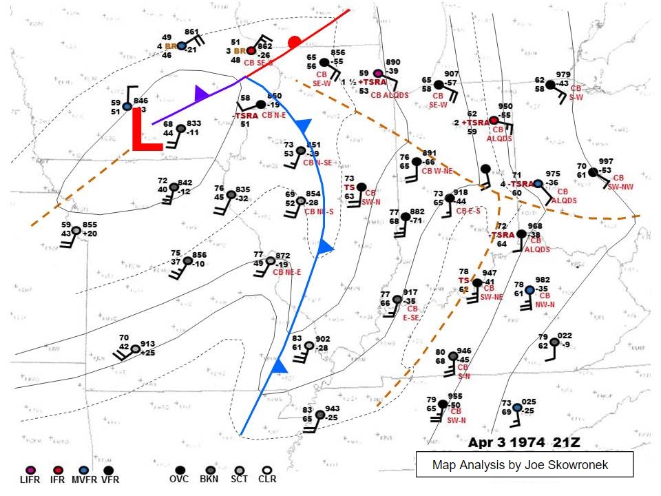 Environment - Zoomed in Surface Map at 4 PM EST