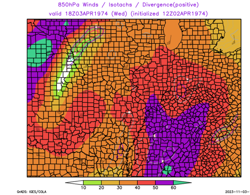 Environment - 850mb at 1 PM EST