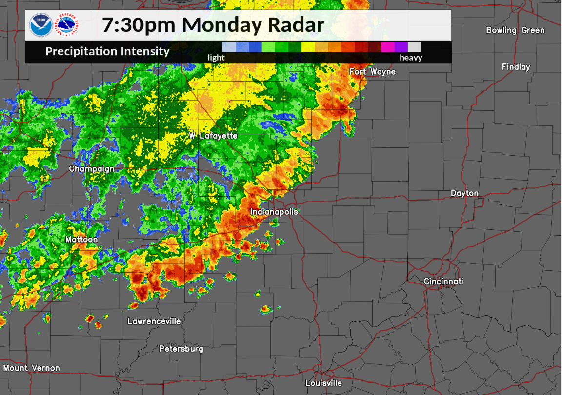 7:30 PM EDT Radar Image