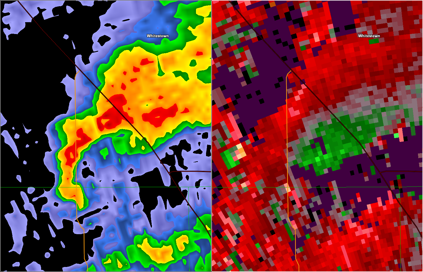 Radar/Storm Relative Motion at 6:19 PM EDT