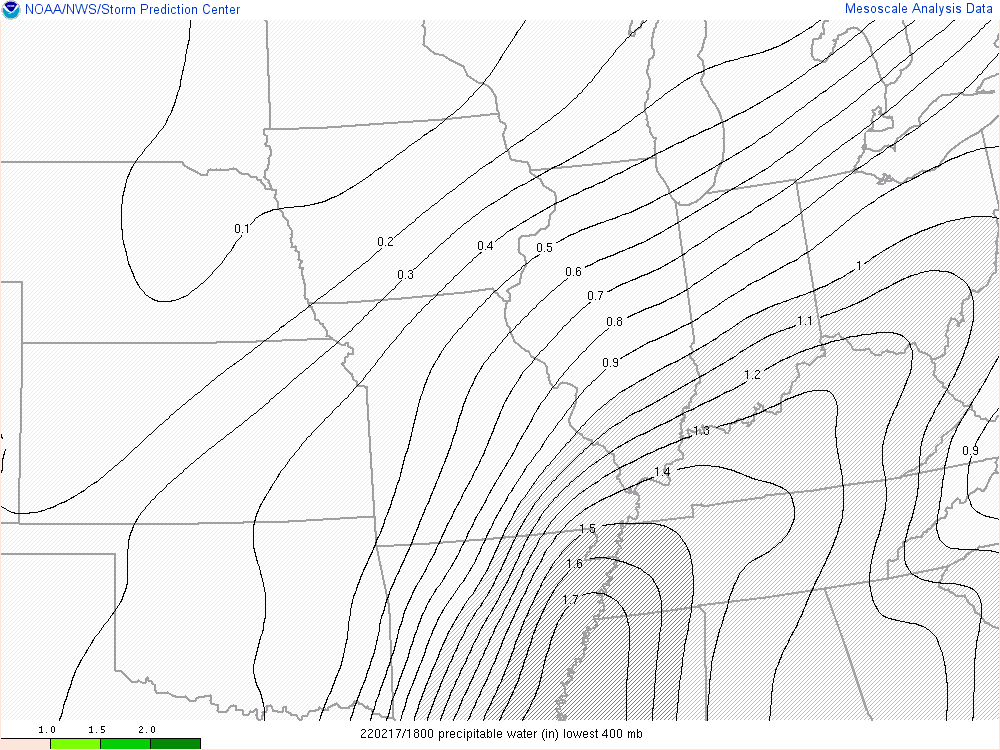 Environment - Moisture Transport at 18Z