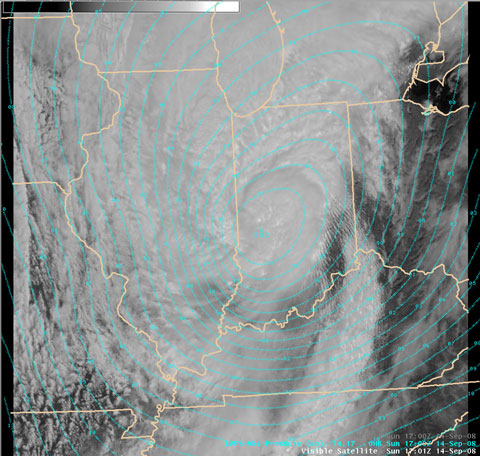 Visible Satellite Picture - Click to Enlarge