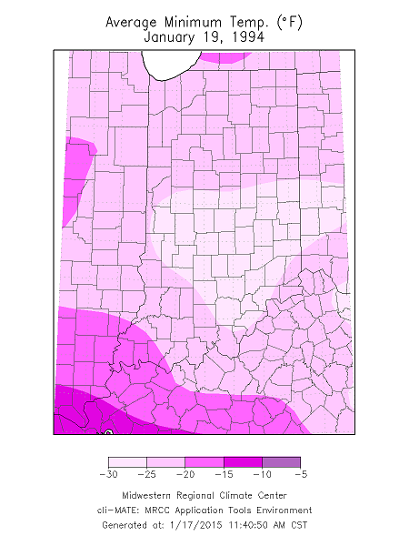 Average min temperature - click to enlarge