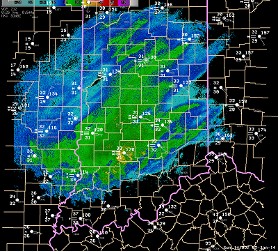 Radar image at 9:00 AM January 5 - Click to enlarge