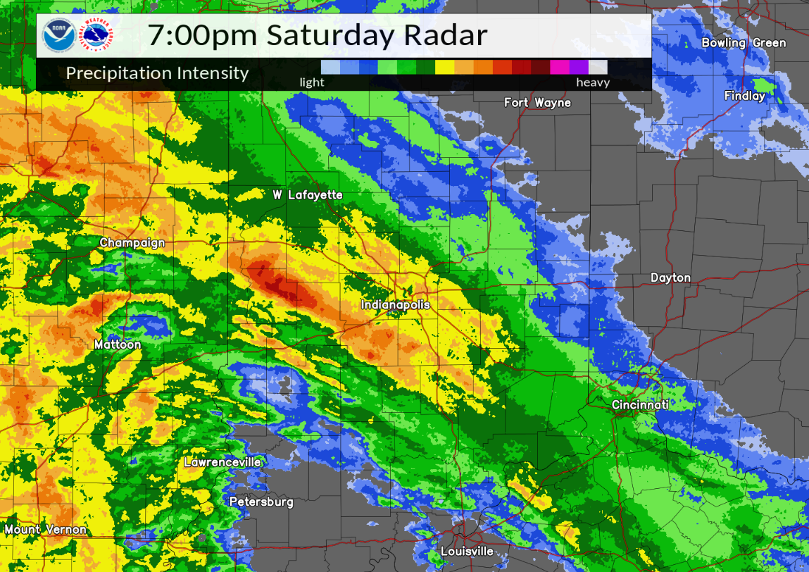 Environment - Radar at 7pm EST