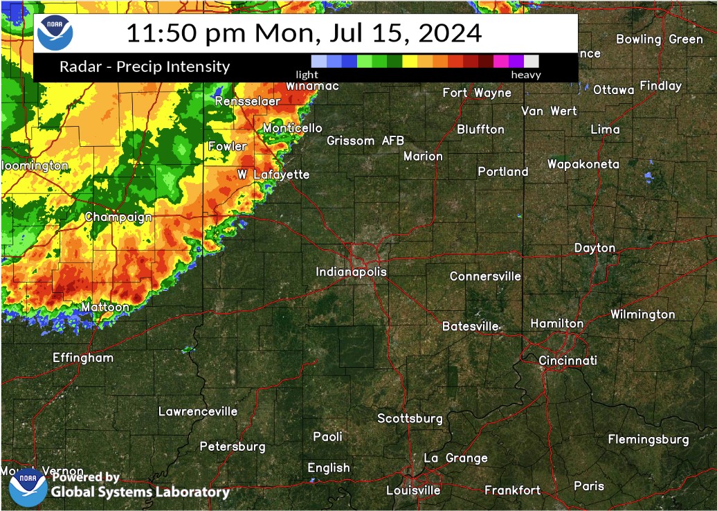 Radar Image at 11:50 PM