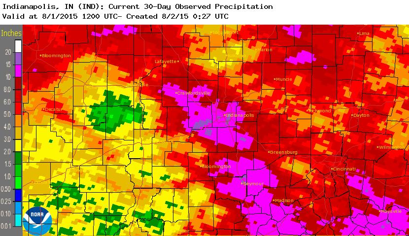 30 Day Rainfall Map 