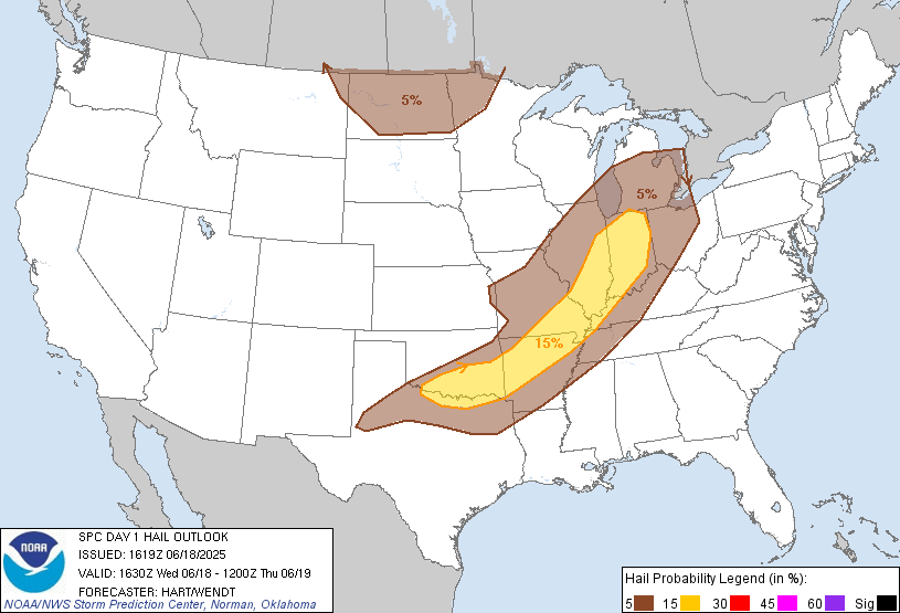 SPC Day 1 Hail Outlook