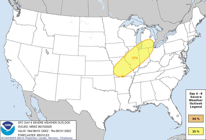 SPC Day 4 Probabilistic Outlook