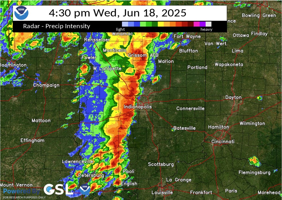 Radar Image at 430 PM
