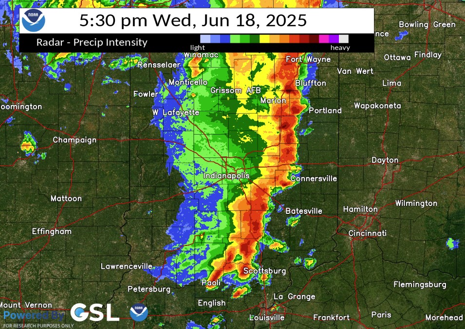 Radar Image at 530 PM