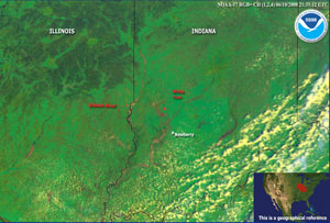 Satellite View of Flood