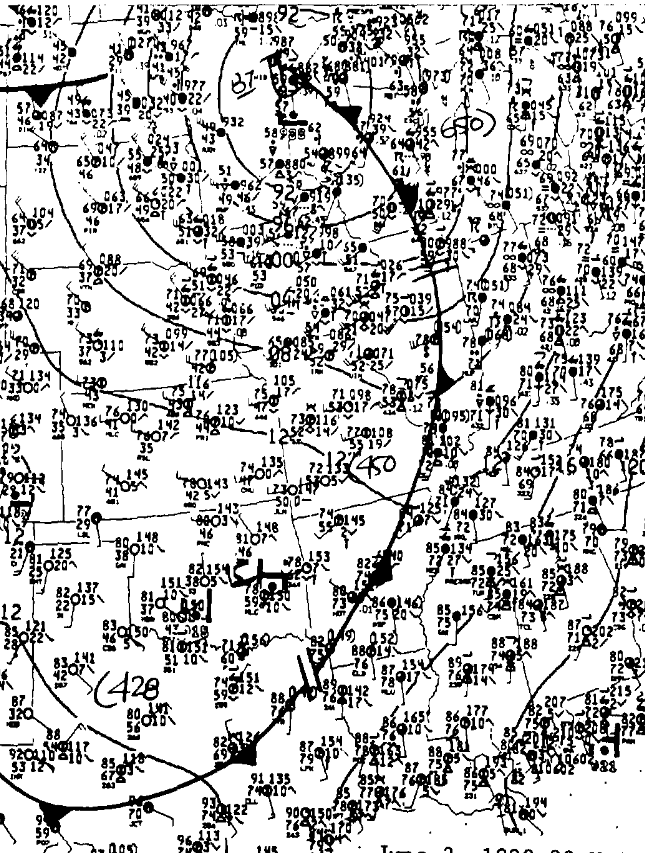 Surface Map near 7 PM EST 