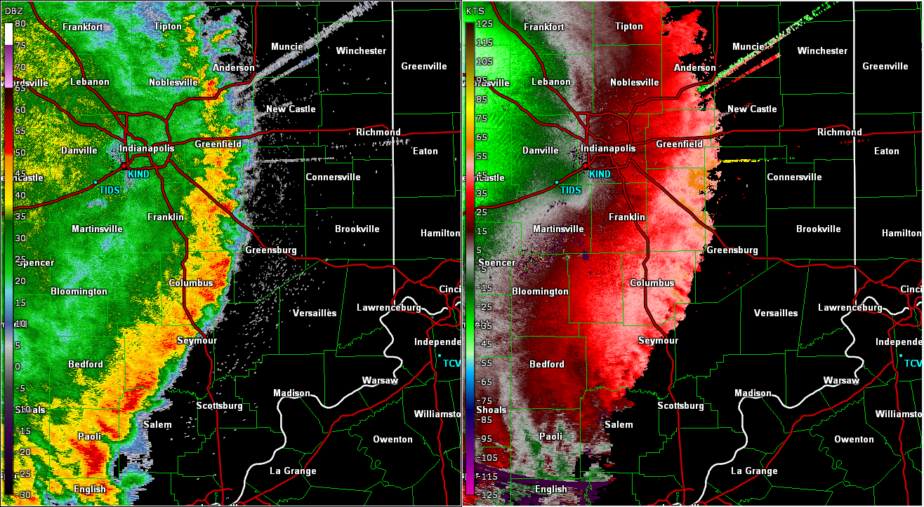 Radar/Base Velocity Image at 420 PM EDT